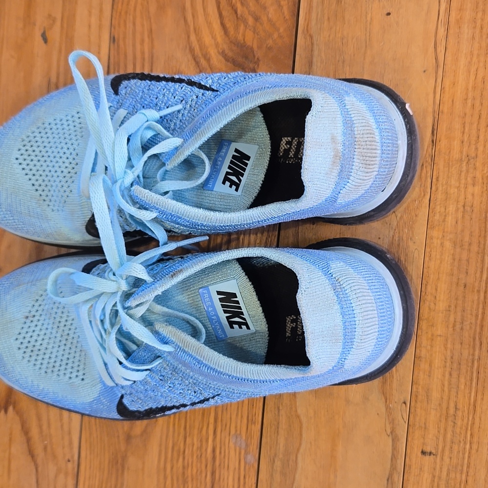 Nike Free Flyknit 4.0 Light Blue Size 8.5 Women's US - Picture 5 of 8